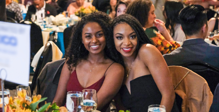 Attendees at an event table